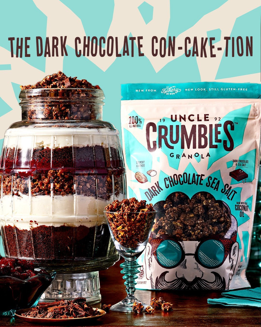 The Dark Chocolate Con-Cake-Tion | Granola Recipe - Uncle Crumbles
