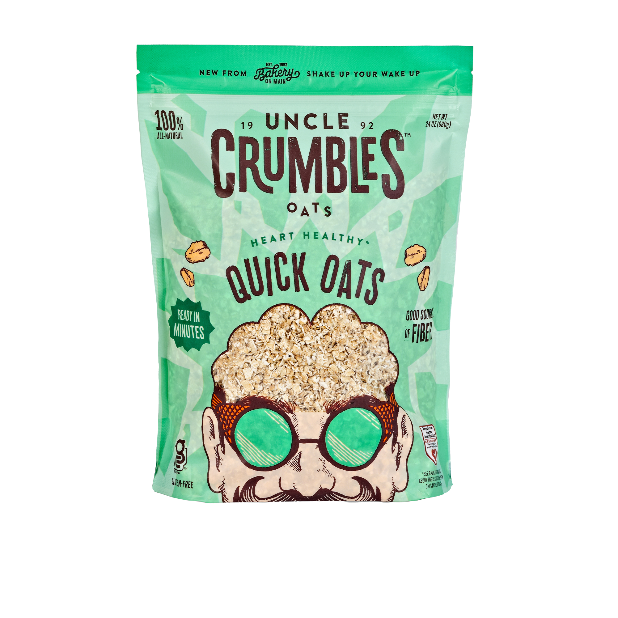 Uncle Crumbles Quick Oats: Swift. Steamy. Legendary.