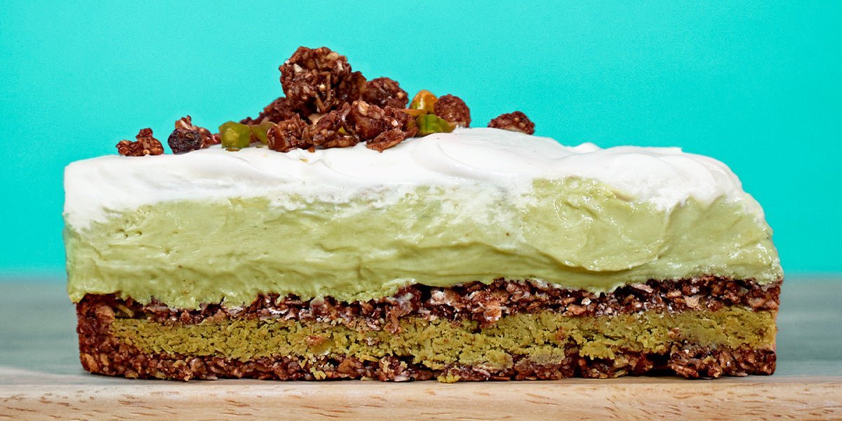 Dubai Chocolate Cheesecake with Dark Chocolate Sea Salt Granola - Uncle Crumbles