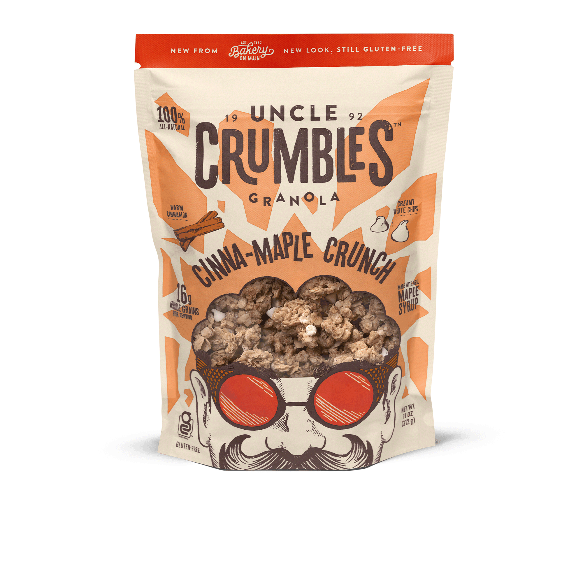 Uncle Crumbles Cinna-Maple Crunch front of bag