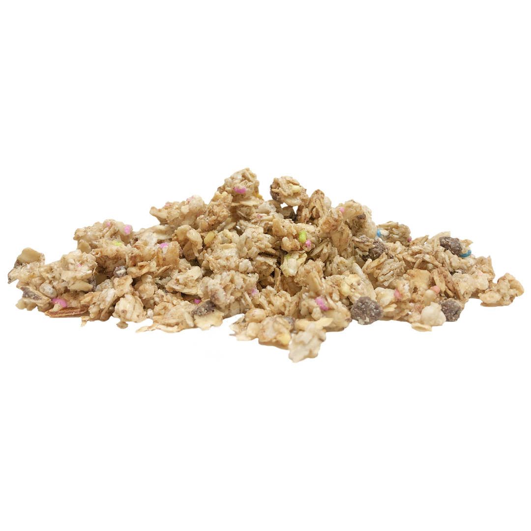 A cluster of gluten free granola