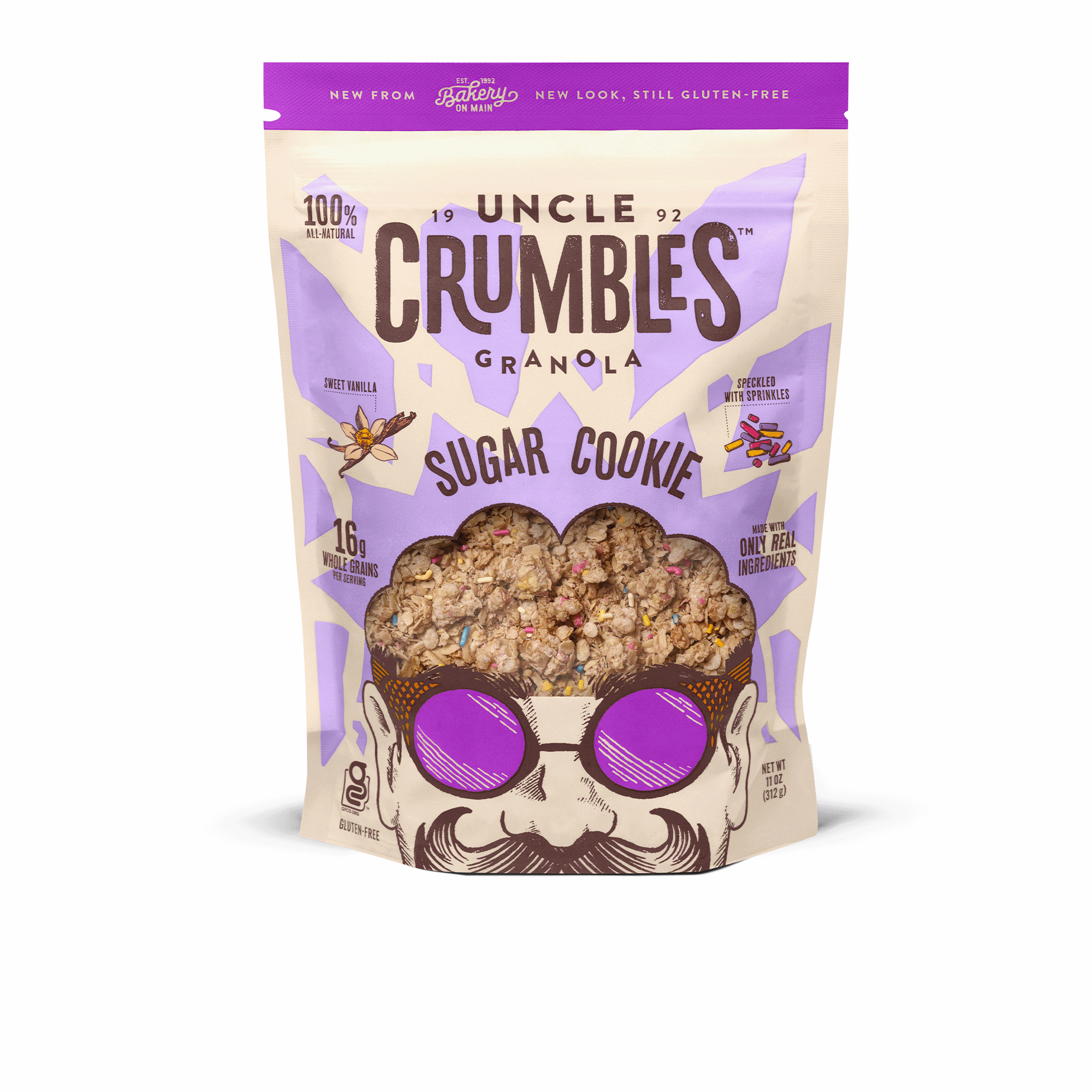 Uncle Crumbles Sugar Cookie Front of Bag