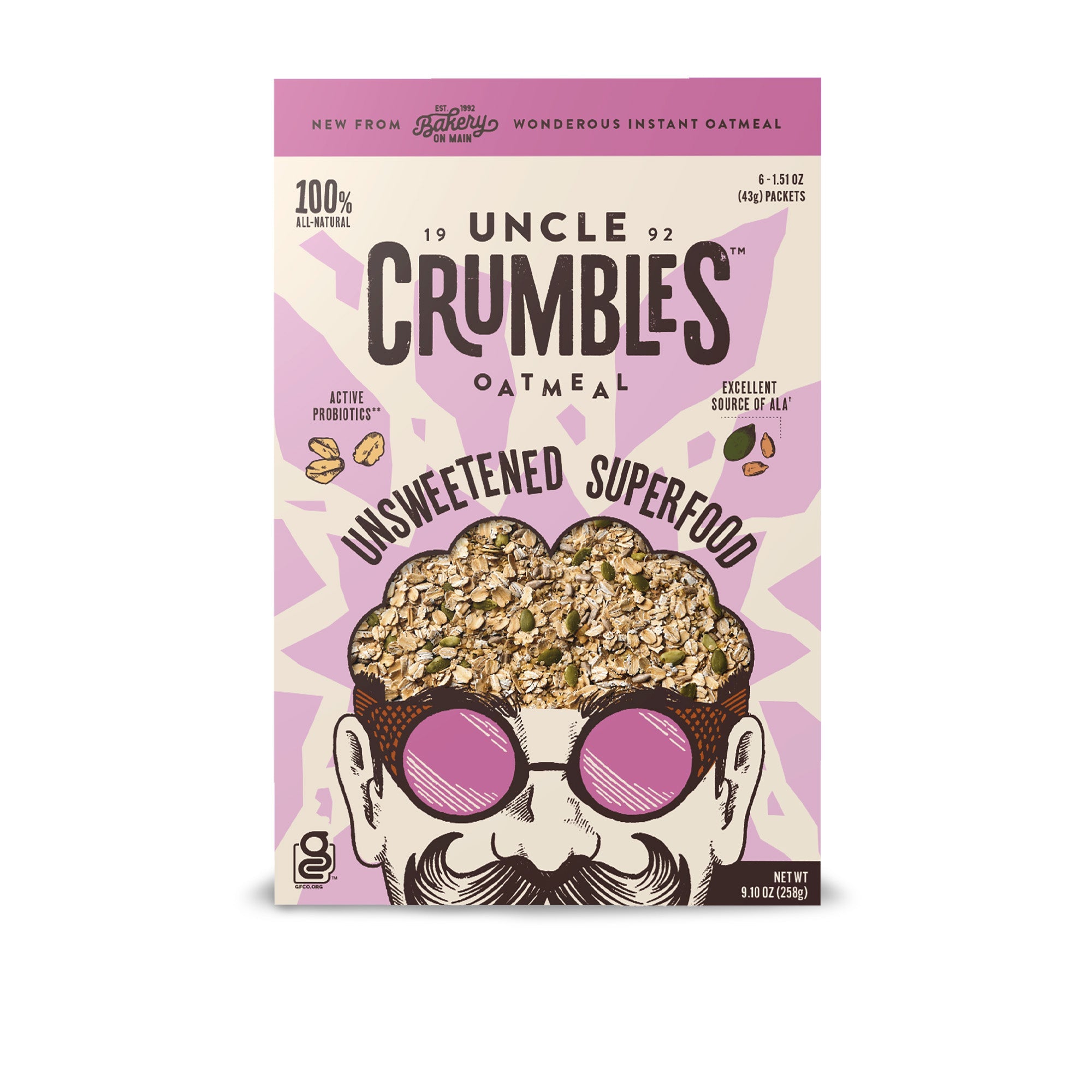 Unsweetened Instant Oatmeal - Uncle Crumbles