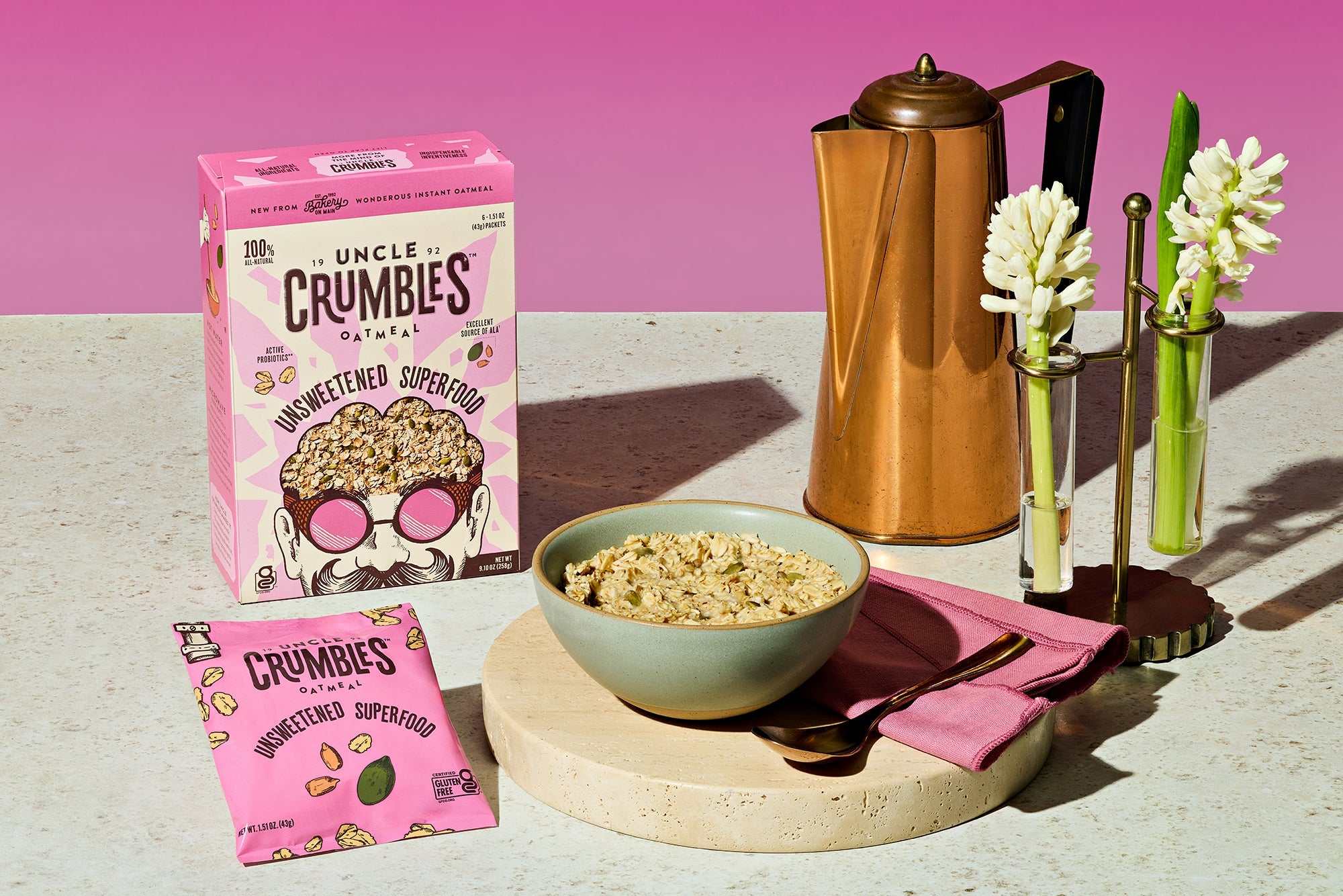 Unsweetened Superfood Instant Oatmeal - Uncle Crumbles