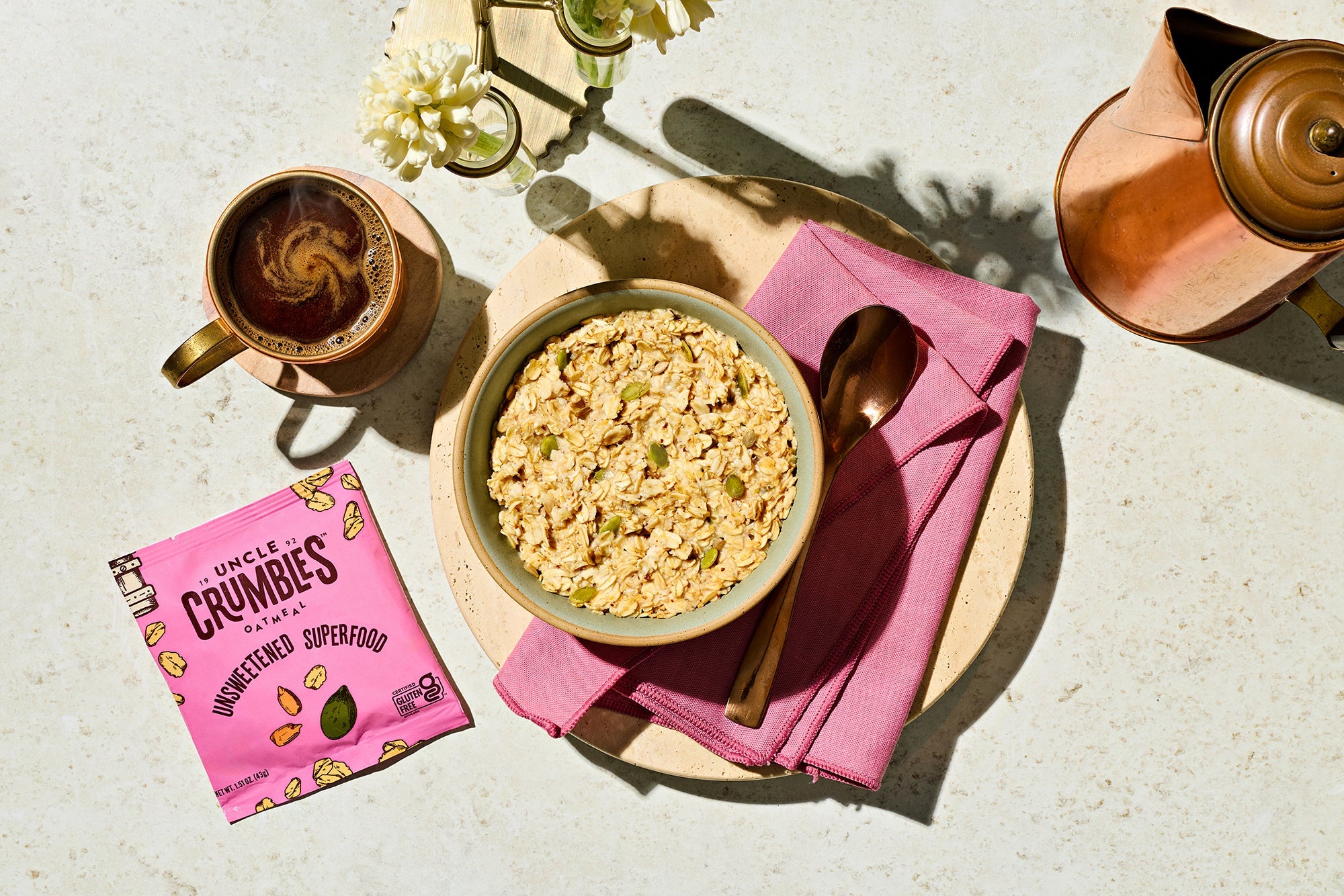 Unsweetened Superfood Instant Oatmeal - Uncle Crumbles